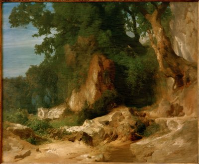 Rock Slope in the Alban Hills by Arnold Böcklin